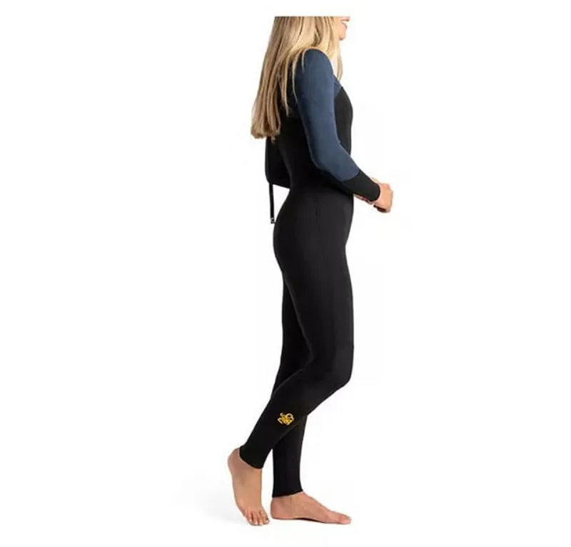 C-Skins Women's Solace 3:2 Back Zip Wetsuit Black/Bluestone/Saffron-2